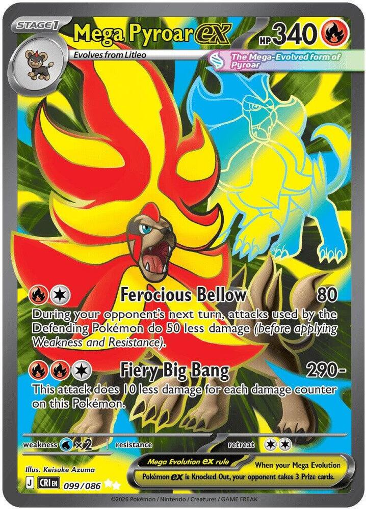 Mega Pyroar ex - 099/086 Ultra Rare