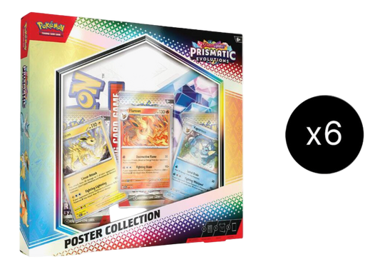 Pokemon TCG: Scarlet & Violet Prismatic Evolutions- Poster Collection (sealed case of 6)
