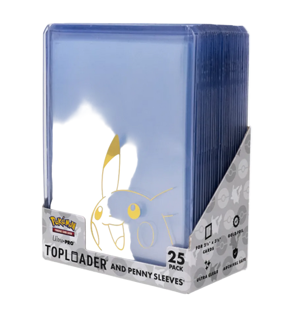Topload Sleeve: 3x4 Toploader Combo-Pokemon- Pikachu (25 sleeves + 25 toploads)