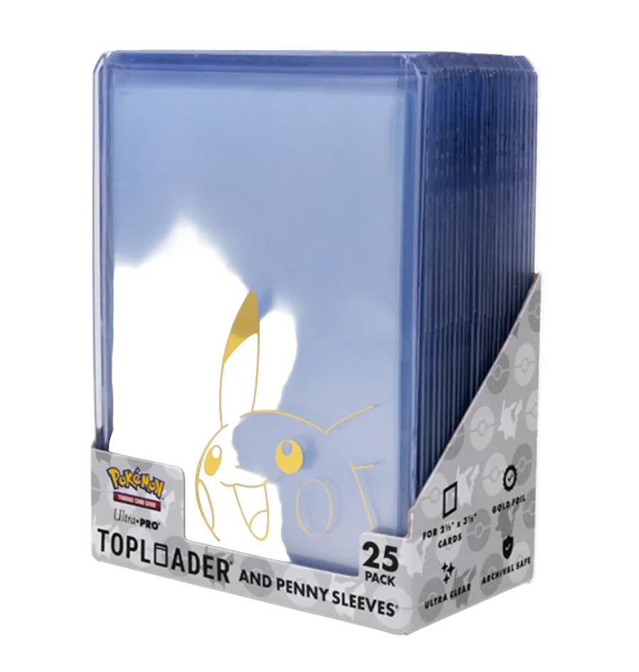 Topload Sleeve: 3x4 Toploader Combo-Pokemon- Pikachu (25 sleeves + 25 toploads)